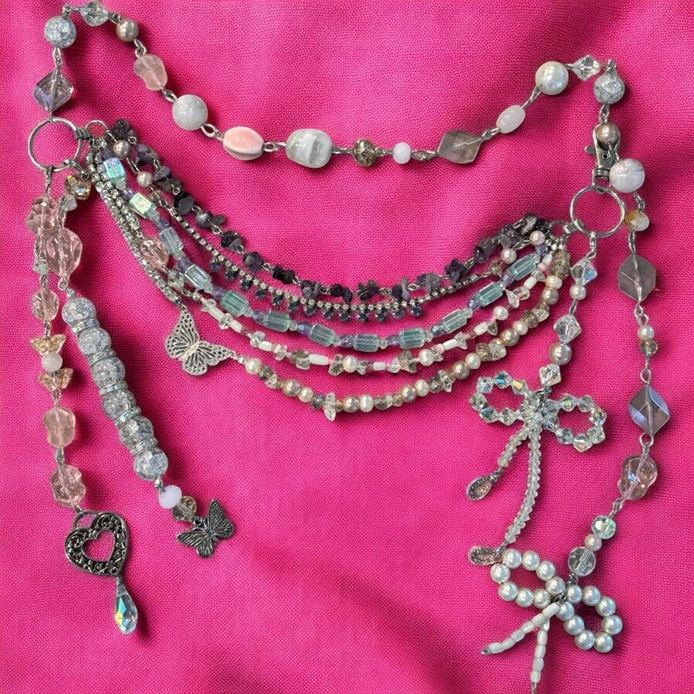 One-of-a-Kind Handmade Upcycled Chain Belt – Fairycore / Ballerina / Y2K